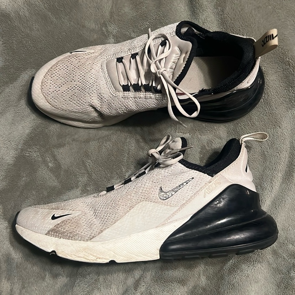 Nike Cream and Black Athletic Shoes
